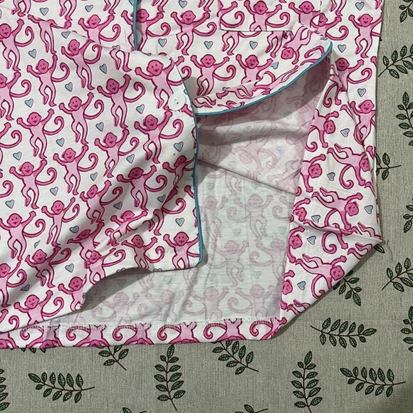 Roller Rabbit Pink Monkey Pajama Set - Picture 6 of 8